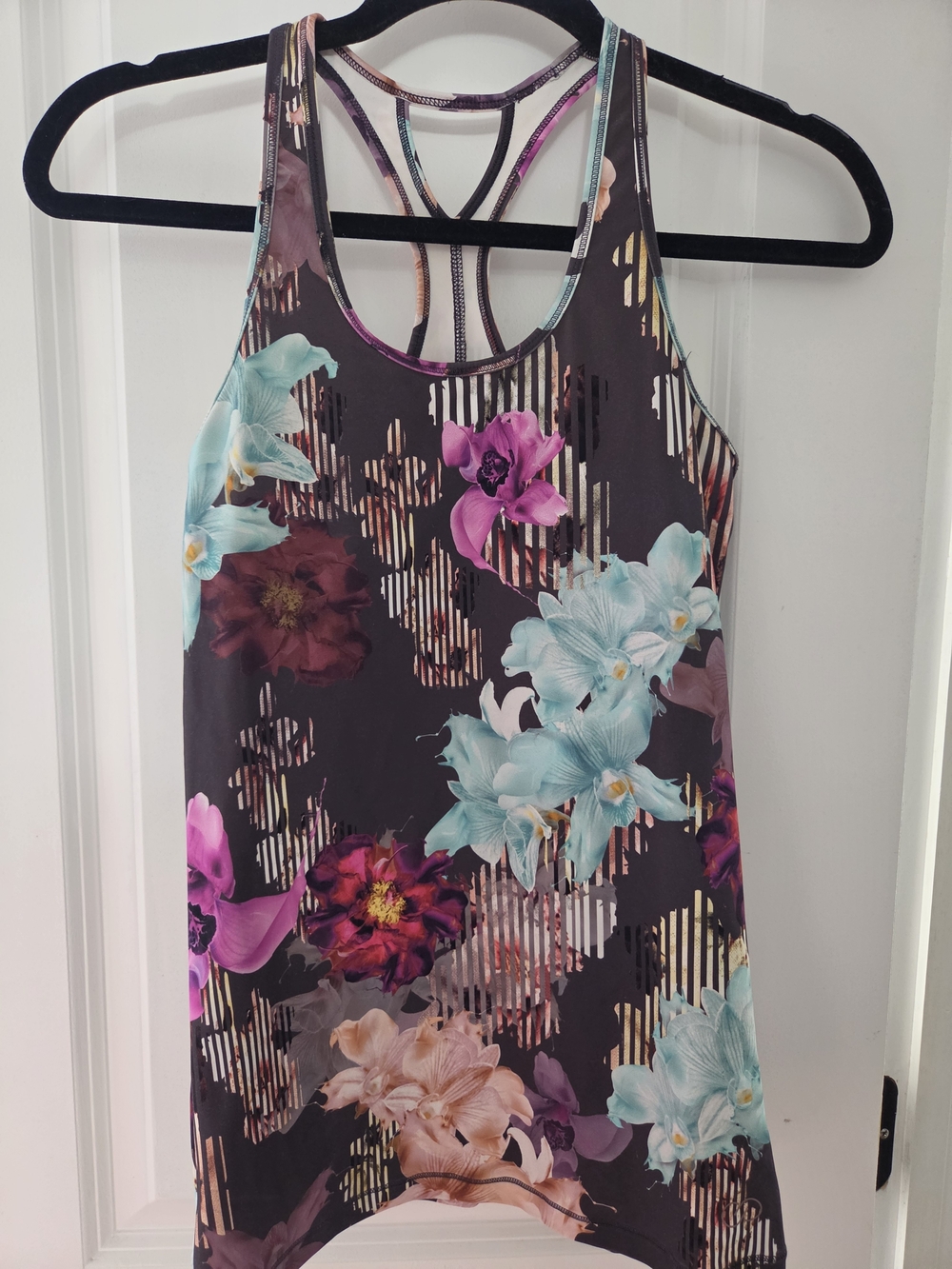 Calia Carrie Underwood Floral Strappy Racerback Tank Top Size XS